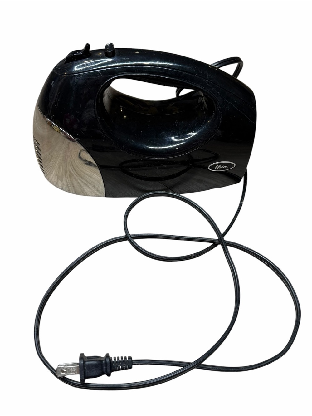 Oster by Sunbeam Black & Silver Hand Mixer with Retractable Power Cord